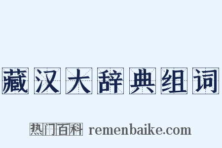 藏汉大辞典组词是什么意思的图片